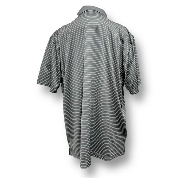 Columbia XXL Gray Striped Polo Shirt Performance Golf Outdoor Activewear - Picture 3 of 7